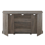 Meuble TV d'angle 52 po avec portes coulissantes – Console style rustique pour téléviseurs jusqu'à 58 po
