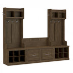 Ensemble meuble d'entrée/vestiaire et banc à chaussures avec portes – Patères, niches de rangement, pour vestiaire/buanderie
