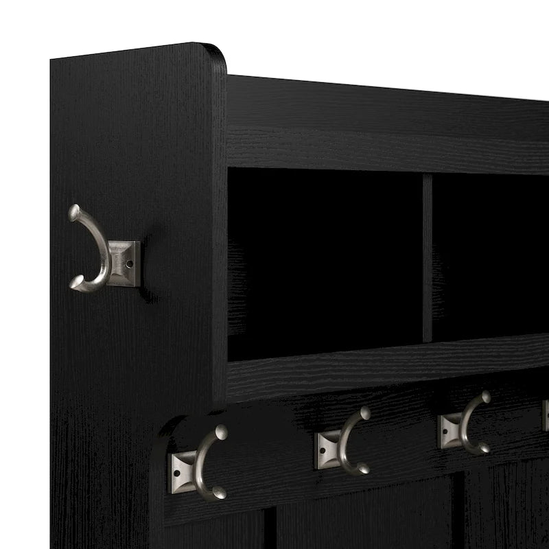 Ensemble meuble d'entrée/vestiaire et banc à chaussures avec portes – Patères, niches de rangement, pour vestiaire/buanderie