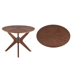 Table de salle à manger ovale en noyer, style milieu de siècle, 4 places
