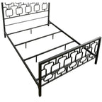 Lit plateforme géométrique en métal contemporain – California King et King Size