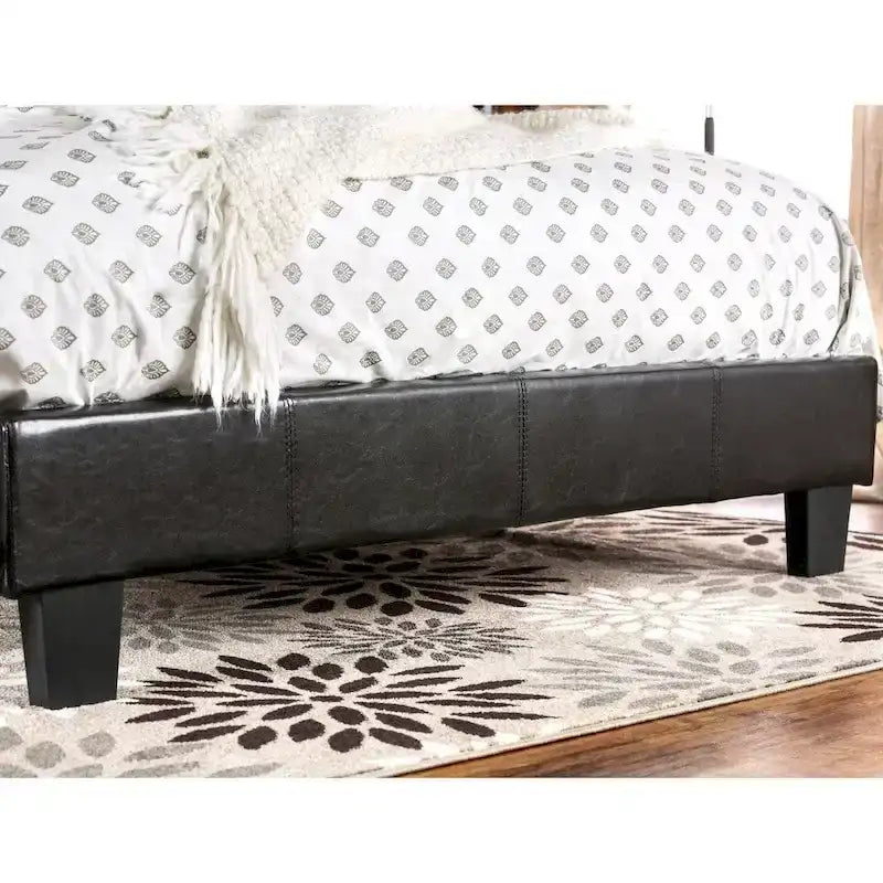 Lit plateforme rembourré California King – Similicuir ou tissu