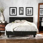 Lit plateforme rembourré California King – Similicuir ou tissu