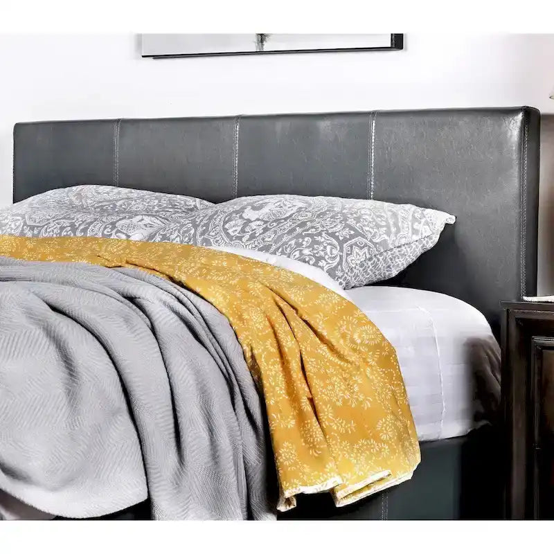 Lit plateforme rembourré California King – Similicuir ou tissu