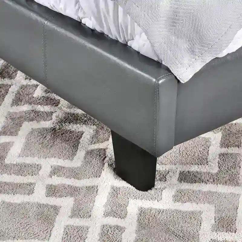 Lit plateforme rembourré California King – Similicuir ou tissu