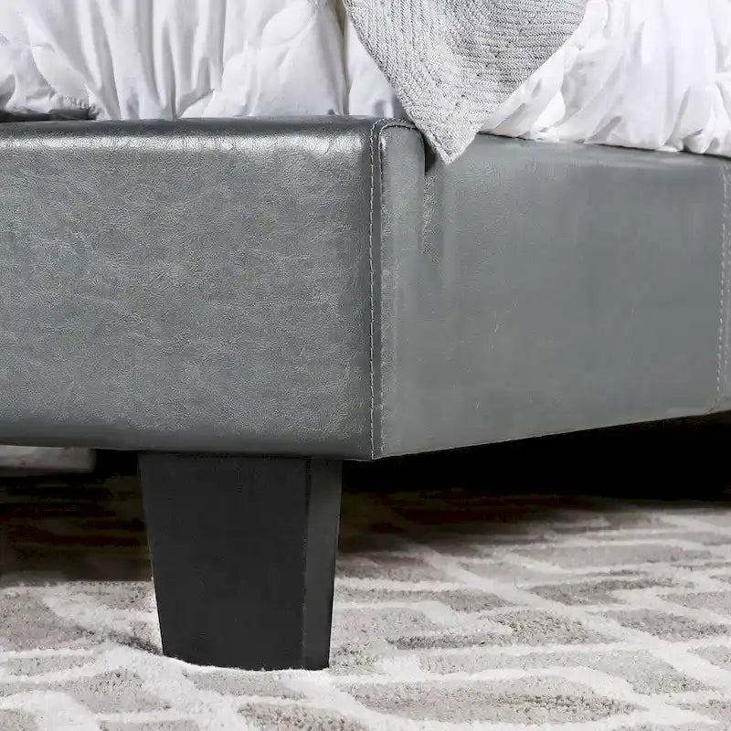 Lit plateforme rembourré California King – Similicuir ou tissu