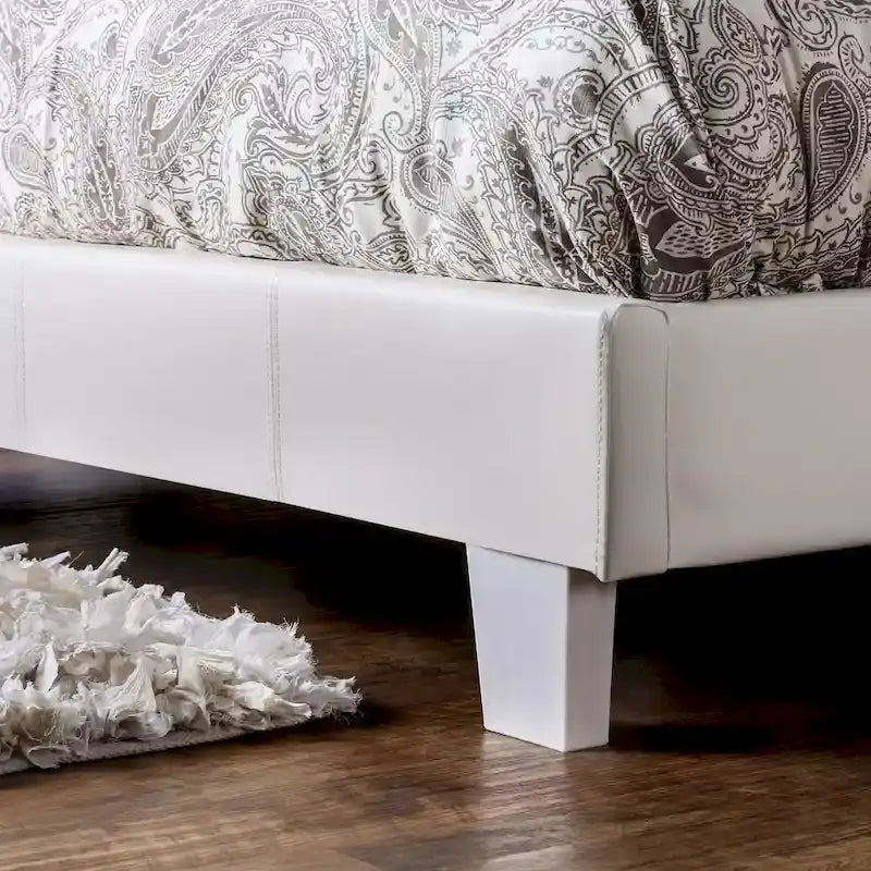 Lit plateforme rembourré California King – Similicuir ou tissu