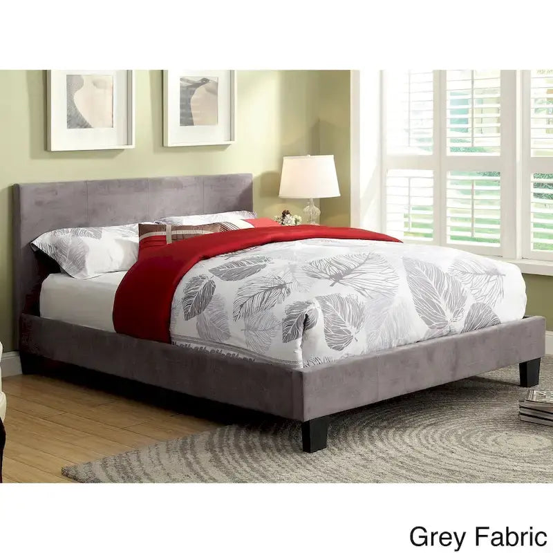 Lit plateforme rembourré California King – Similicuir ou tissu