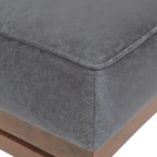 Pouf cocktail moderne en microfibre avec cadre en bois – Table basse, siège d'appoint, repose-pieds