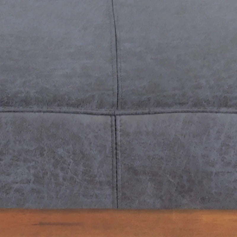Pouf cocktail moderne en microfibre avec cadre en bois – Table basse, siège d'appoint, repose-pieds