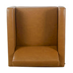 Fauteuil club contemporain rembourré avec cadre en métal noir mat – Fauteuil d'appoint