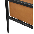Fauteuil club contemporain rembourré avec cadre en métal noir mat – Fauteuil d'appoint