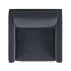 Fauteuil club contemporain rembourré avec cadre en métal noir mat – Fauteuil d'appoint