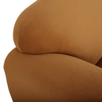 Causeuse contemporaine rembourrée – Tissu velours ou bouclé, pieds en bois de bouleau, 127 cm (50 po) de large