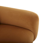 Causeuse contemporaine rembourrée – Tissu velours ou bouclé, pieds en bois de bouleau, 127 cm (50 po) de large