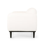 Causeuse contemporaine rembourrée – Tissu velours ou bouclé, pieds en bois de bouleau, 127 cm (50 po) de large