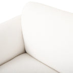 Causeuse contemporaine rembourrée – Tissu velours ou bouclé, pieds en bois de bouleau, 127 cm (50 po) de large