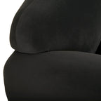 Causeuse contemporaine rembourrée – Tissu velours ou bouclé, pieds en bois de bouleau, 127 cm (50 po) de large