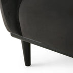 Causeuse contemporaine rembourrée – Tissu velours ou bouclé, pieds en bois de bouleau, 127 cm (50 po) de large
