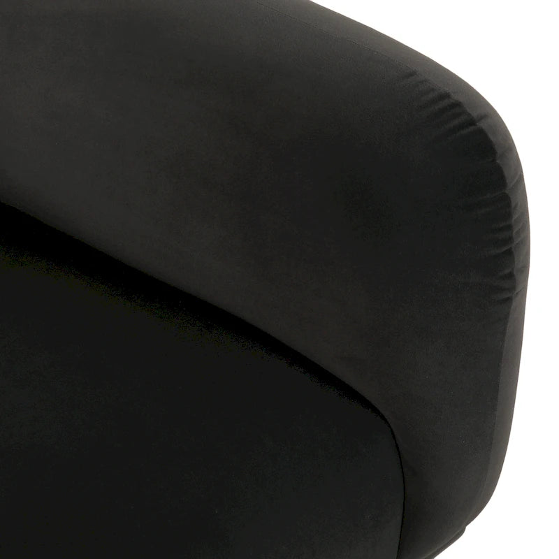Causeuse contemporaine rembourrée – Tissu velours ou bouclé, pieds en bois de bouleau, 127 cm (50 po) de large