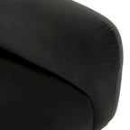 Causeuse contemporaine rembourrée – Tissu velours ou bouclé, pieds en bois de bouleau, 127 cm (50 po) de large