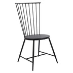 Chaise de salle à manger en métal finition noire – Style minimaliste du début de l'Amérique