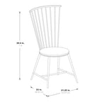 Chaise de salle à manger en métal finition noire – Style minimaliste du début de l'Amérique