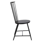 Chaise de salle à manger en métal finition noire – Style minimaliste du début de l'Amérique