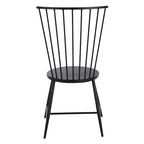 Chaise de salle à manger en métal finition noire – Style minimaliste du début de l'Amérique