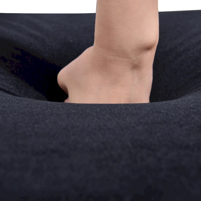 Méridienne en velours touffeté – Accoudoir droit, cloutée, pieds en bois massif, 113 kg