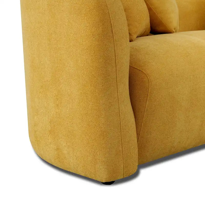 Canapé en boucle à dossier incurvé de luxe moderne du milieu du siècle