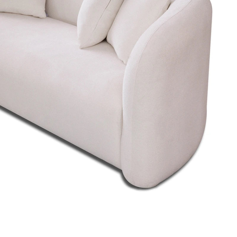Canapé en boucle à dossier incurvé de luxe moderne du milieu du siècle