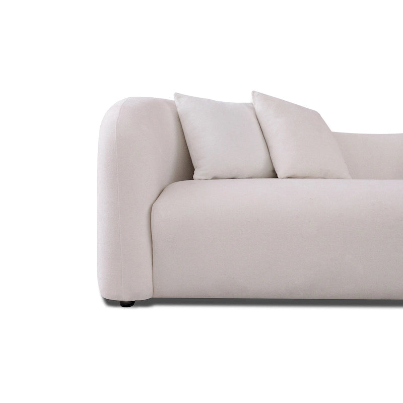 Canapé en boucle à dossier incurvé de luxe moderne du milieu du siècle