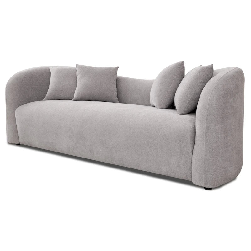 Canapé en boucle à dossier incurvé de luxe moderne du milieu du siècle