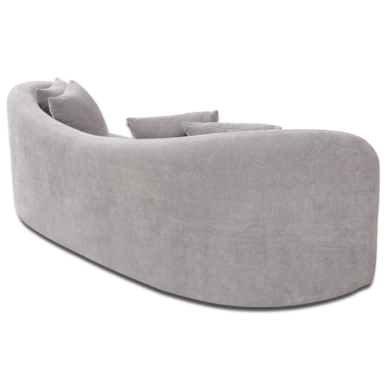Canapé en boucle à dossier incurvé de luxe moderne du milieu du siècle