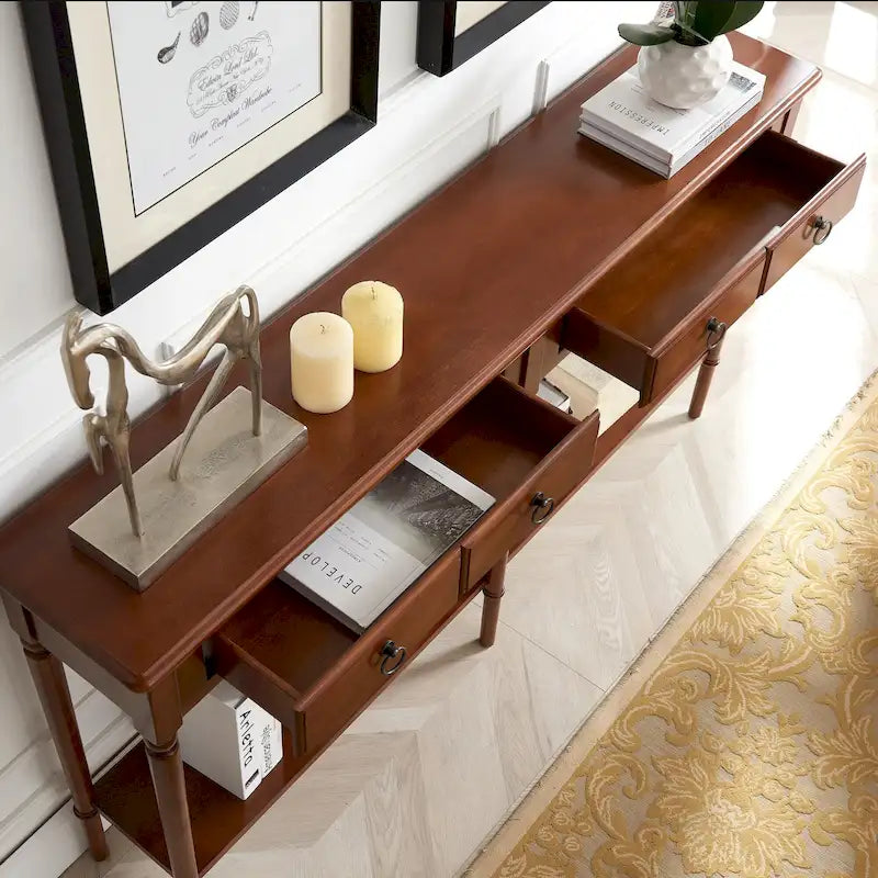 Console étroite de couloir/table de canapé à un tiroir Coastal