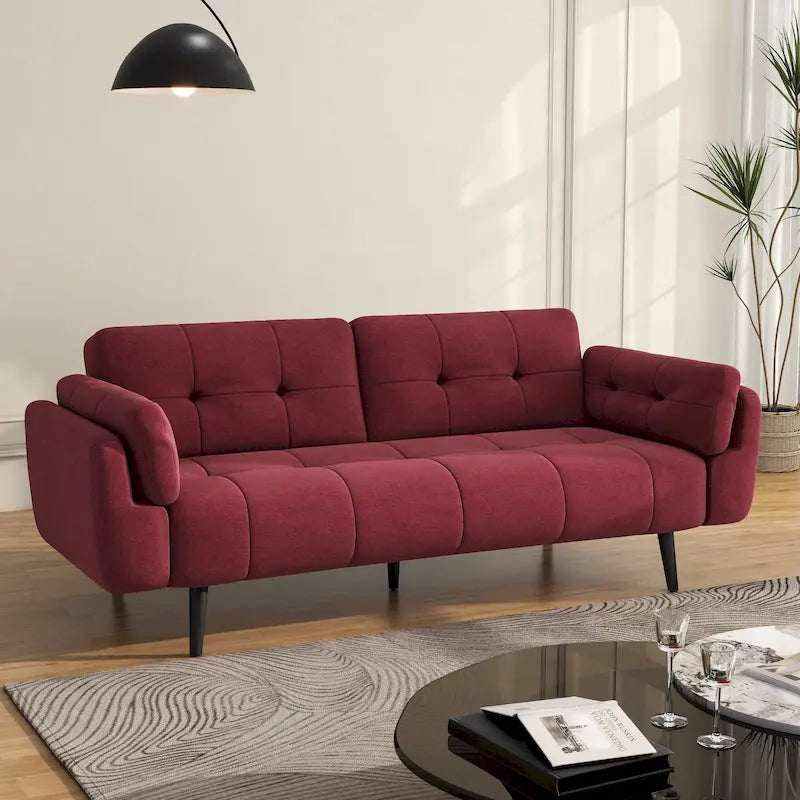 Canapé-lit futon convertible moderne avec dossier réglable