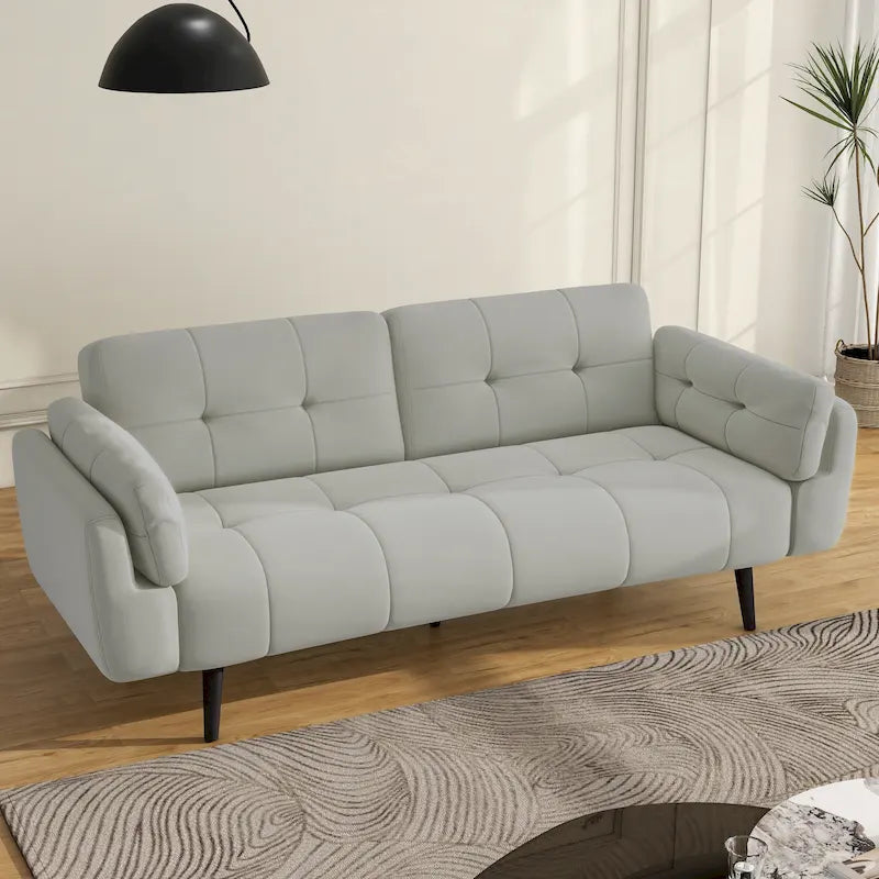 Canapé-lit futon convertible moderne avec dossier réglable