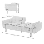 Canapé-lit futon convertible moderne avec dossier réglable