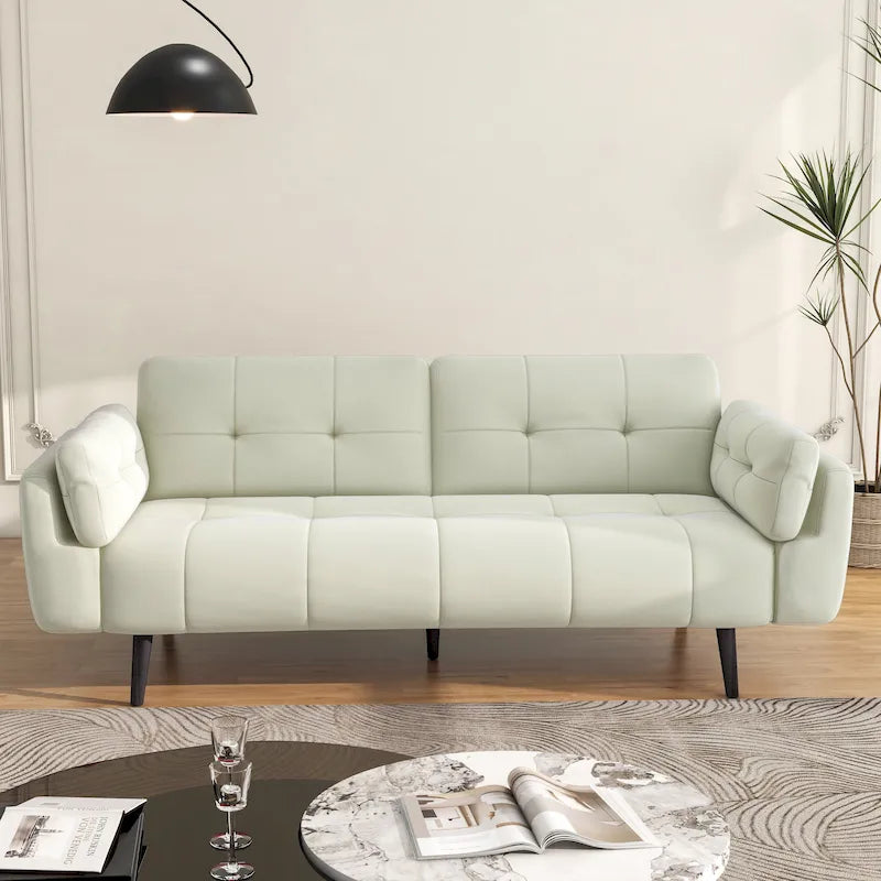 Canapé-lit futon convertible moderne avec dossier réglable