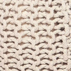 Pouf Tricoté à la Main Coton Corde Tressée Tressage Câble Ottomane - Repose-Pieds - Siège d'Appoint Meuble Pouf - Salon Enfants - 18x18x14