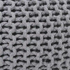Pouf Tricoté à la Main Coton Corde Tressée Tressage Câble Ottomane - Repose-Pieds - Siège d'Appoint Meuble Pouf - Salon Enfants - 18x18x14