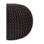 Pouf Tricoté à la Main Coton Corde Tressée Tressage Câble Ottomane - Repose-Pieds - Siège d'Appoint Meuble Pouf - Salon Enfants - 18x18x14