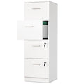 Classeur vertical verrouillable à 4 tiroirs de 51" – Rangement de bureau blanc