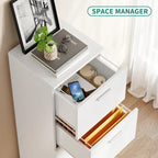 Classeur vertical verrouillable à 4 tiroirs de 51" – Rangement de bureau blanc