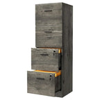 Classeur vertical verrouillable à 4 tiroirs de 51" – Rangement de bureau blanc