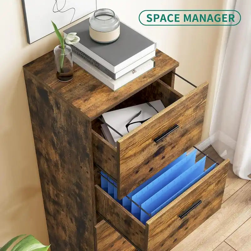 Classeur vertical verrouillable à 4 tiroirs de 51" – Rangement de bureau blanc