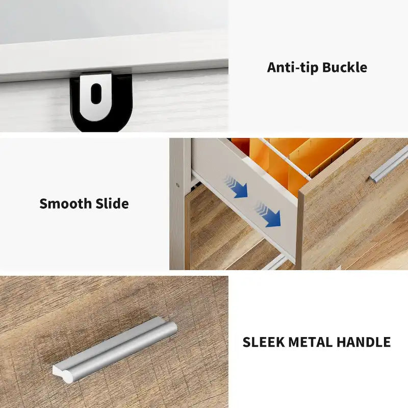 Classeur vertical verrouillable à 4 tiroirs de 51" – Rangement de bureau blanc
