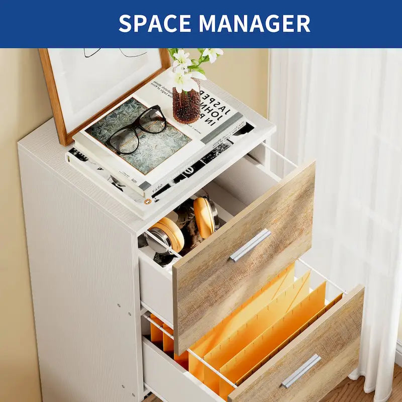 Classeur vertical verrouillable à 4 tiroirs de 51" – Rangement de bureau blanc