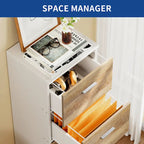 Classeur vertical verrouillable à 4 tiroirs de 51" – Rangement de bureau blanc